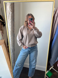 Zenana Scuba Half Zip Pullover