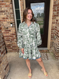 Green Long Sleeve Dress