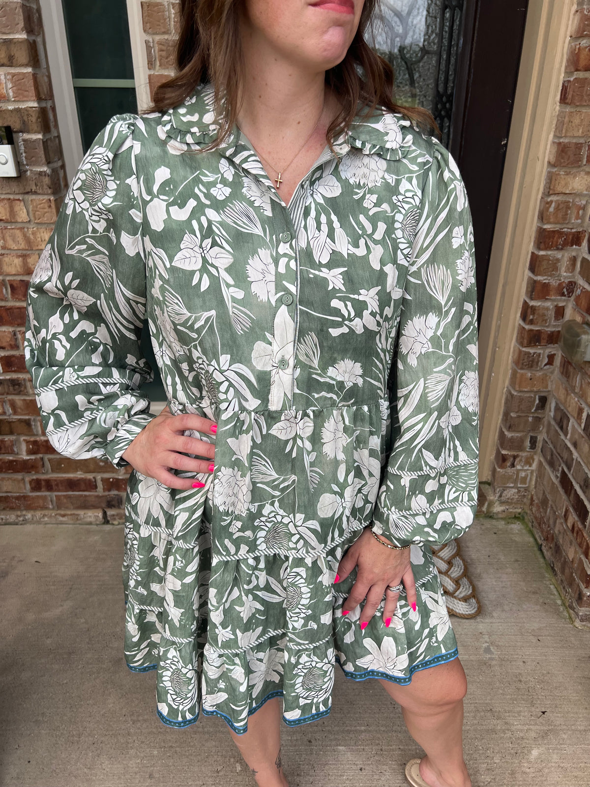 Green Long Sleeve Dress