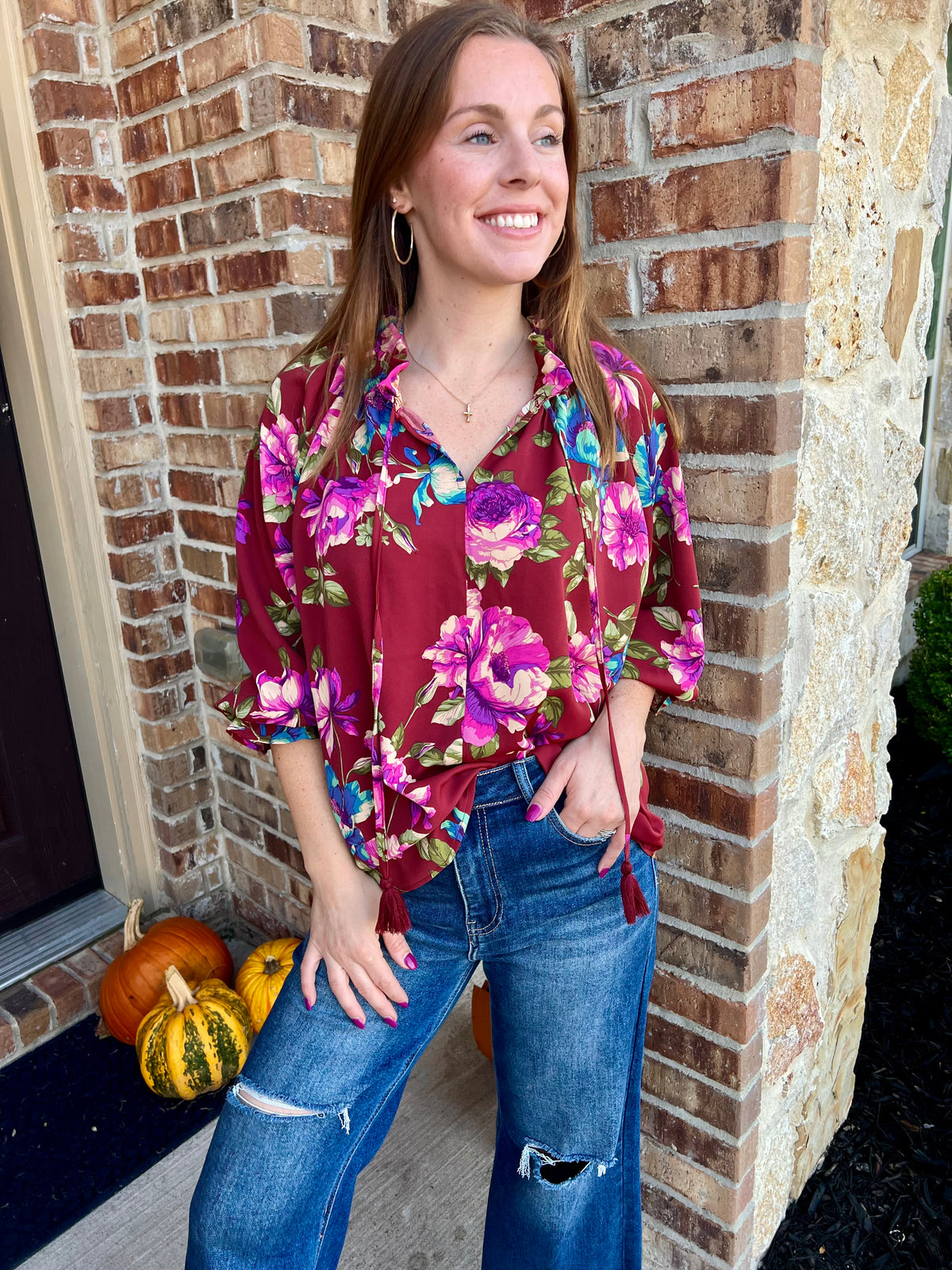 Floral Long Sleeve Top