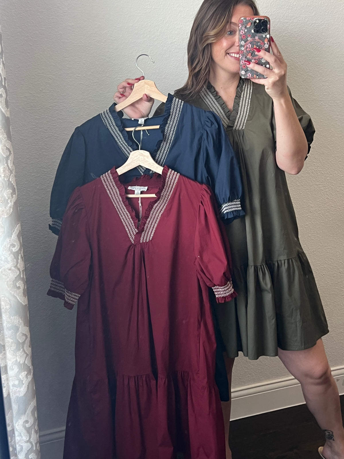 She + Sky Wine Dress