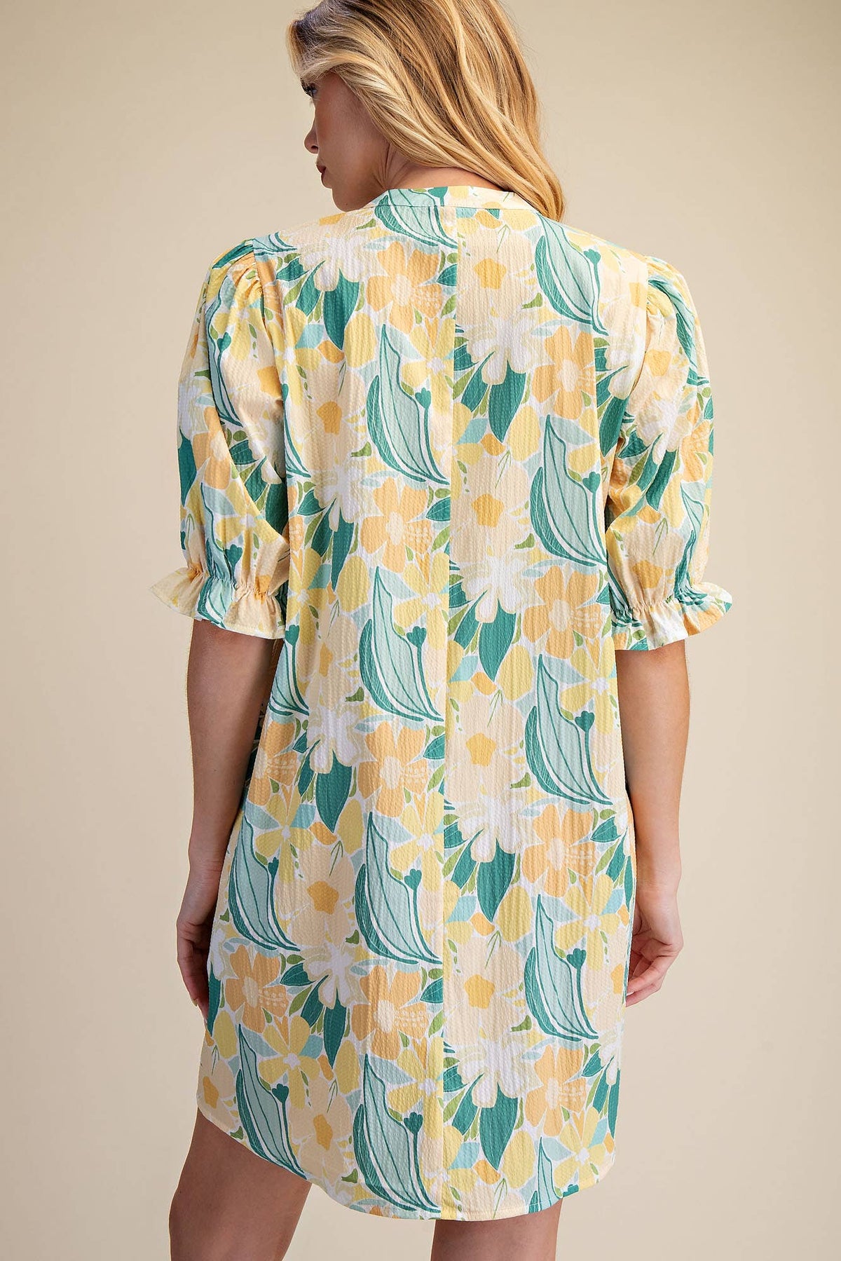 Teal and Yellow Dress