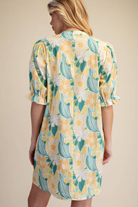 Teal and Yellow Dress